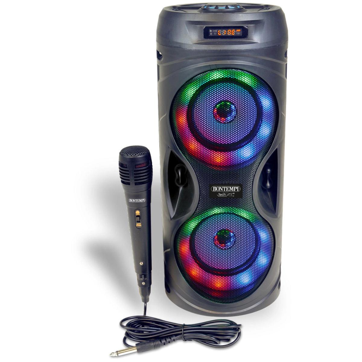 BONTEMPI CASSA ACUSTICA WIRELESS CON MICROFONO LUCI RGB E TWS 49 1040
