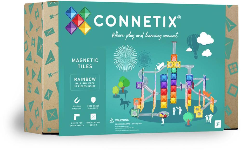 CONNETIX PANNELLI MAGNETICI PISTA PALLINE RAINBOW 92 PZ