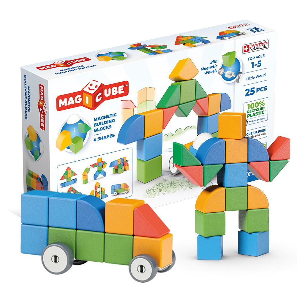 GEOMAG WORLD MAGICUBE 4 SHAPES RECYCLED LITTLE WORLD 25PZ 204