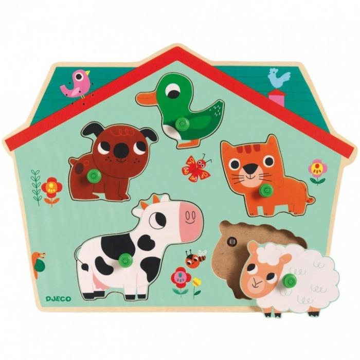 DJECO OUAF WOOF - PUZZLE SONORO IN LEGNO DJ01707