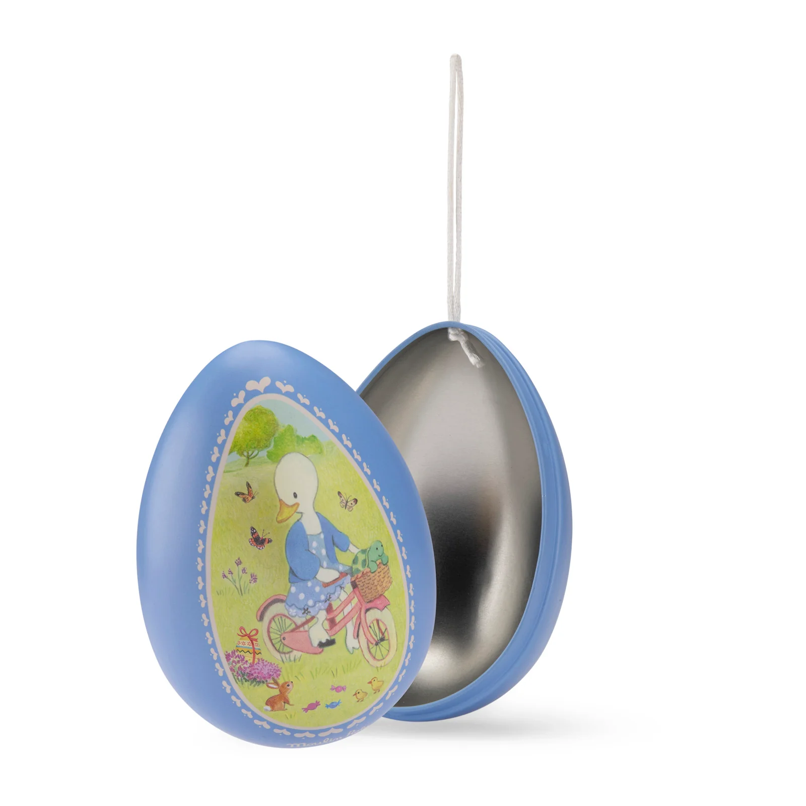 MOULIN ROTY UOVO PICCOLO BLU IN METALLO LA GRANDE FAMILLE 632306