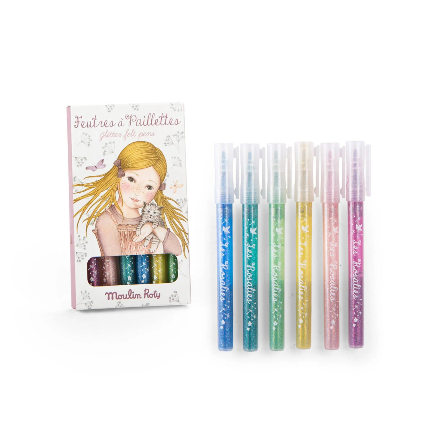 MOULIN ROTY 6 PENNARELLI GLITTERATI LES ROSALIES 710608