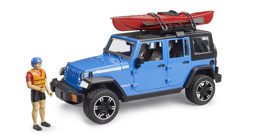 BRUDER JEEP WRANGLER RUBICON UNLIMITED CON KAYAK E KAYAKER 02529