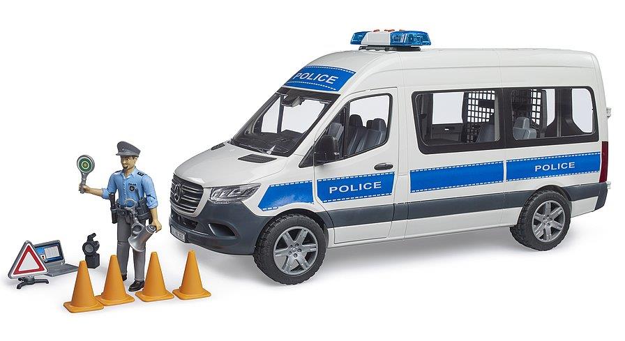 BRUDER MB SPRINTER VEICOLO D'INTERVENTO DELLA POLIZIA 02683