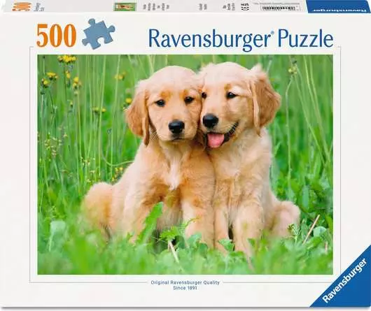 RAVENSBURGER PUZZLE PUPPIES COLLECTION: I FRATELLI GOLDEN RETRIEVER 500 PZ 01902