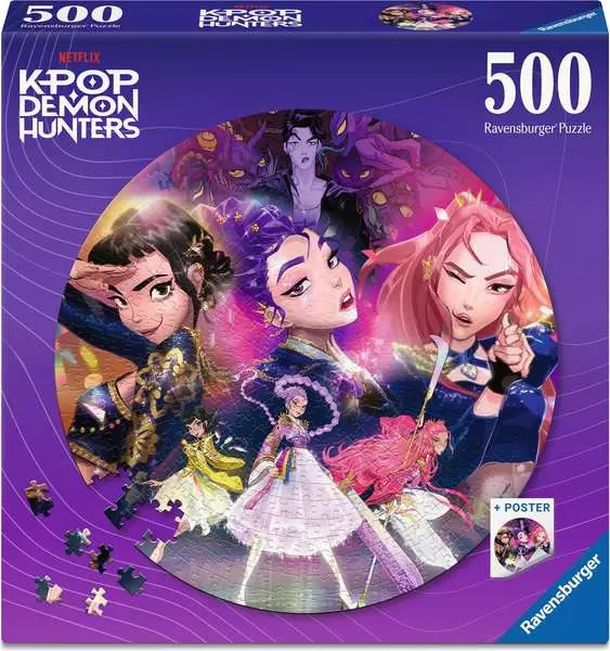 RAVENSBURGER PUZZLE K-POP DEMON HUNTERS ROUND 500 PZ 02052