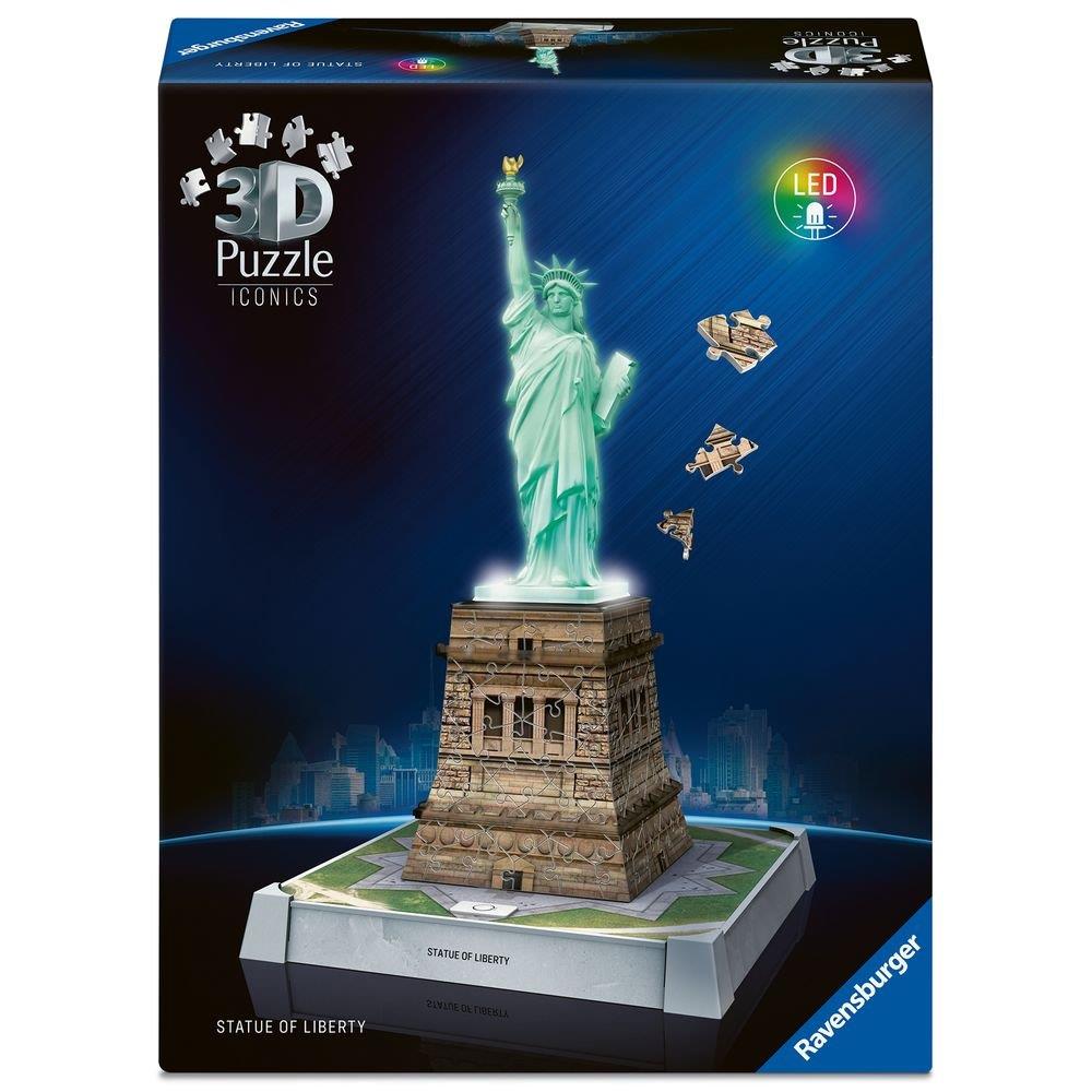 RAVENSBURGER PUZZLE 3D ICONICS STATUA DELLA LIBERTÀ 108 PZ  08027