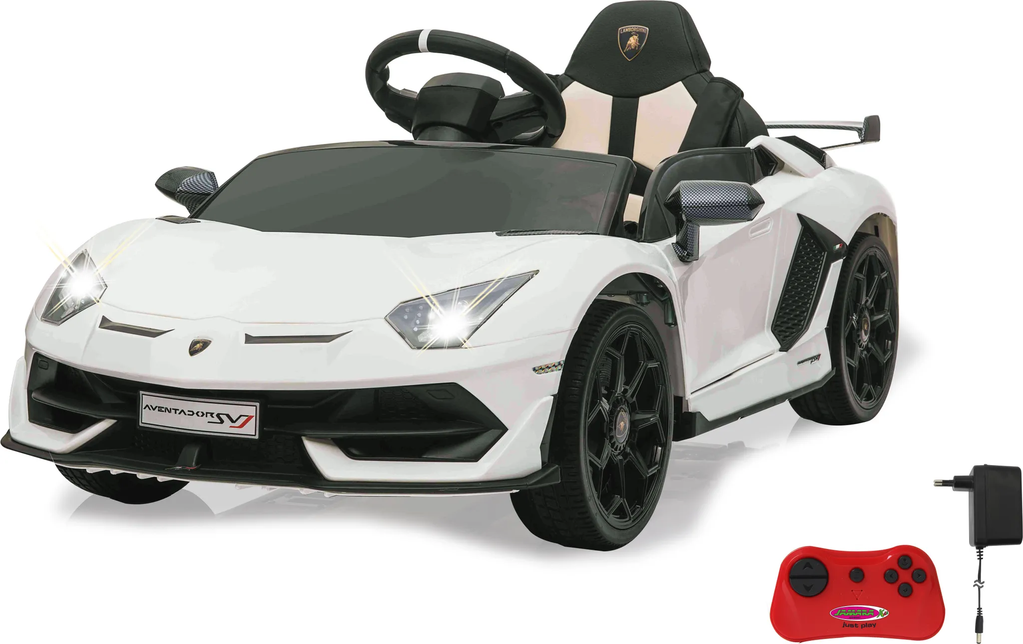 JAMARA RIDE-ON LAMBORGHINI AVENTADOR SVJ BIANCO 12V 2,4GHZ 460687