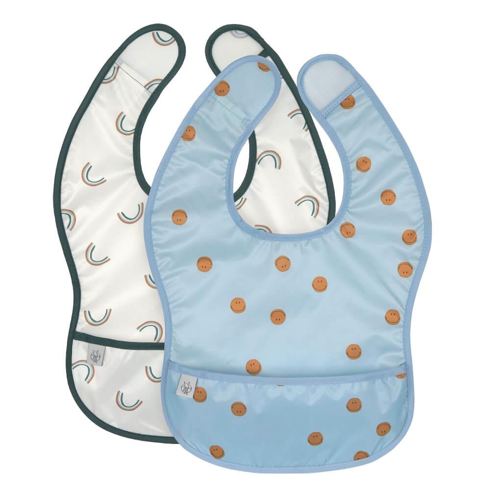 LÄSSIG BAVAGLINO HAPPY RASCALS SMILE SKY BLUE CON TASCA RACCOGLIPAPPA 2 PZ