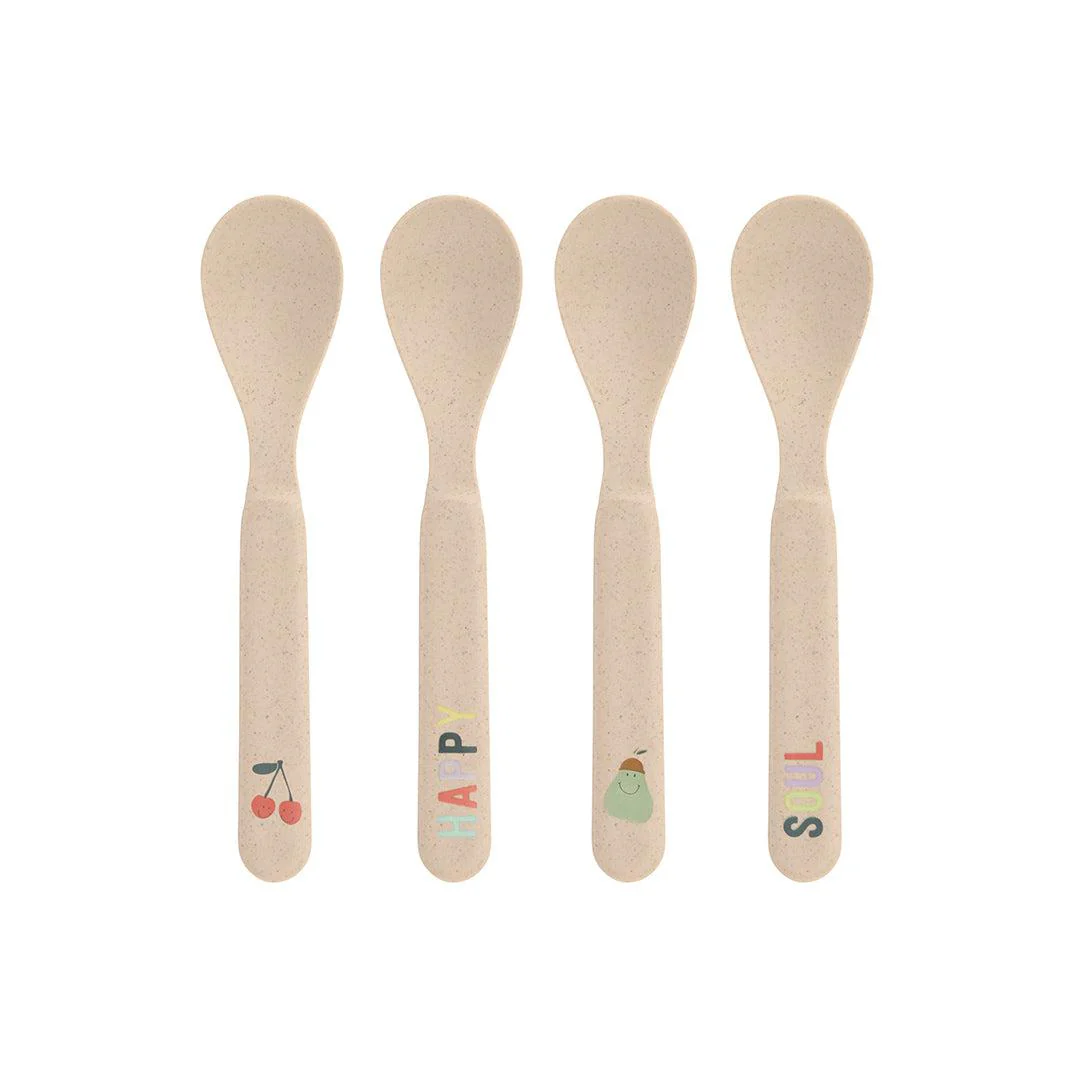 LÄSSIG SPOON SET PP/CELLULOSE HAPPY FRUITS CHERRY