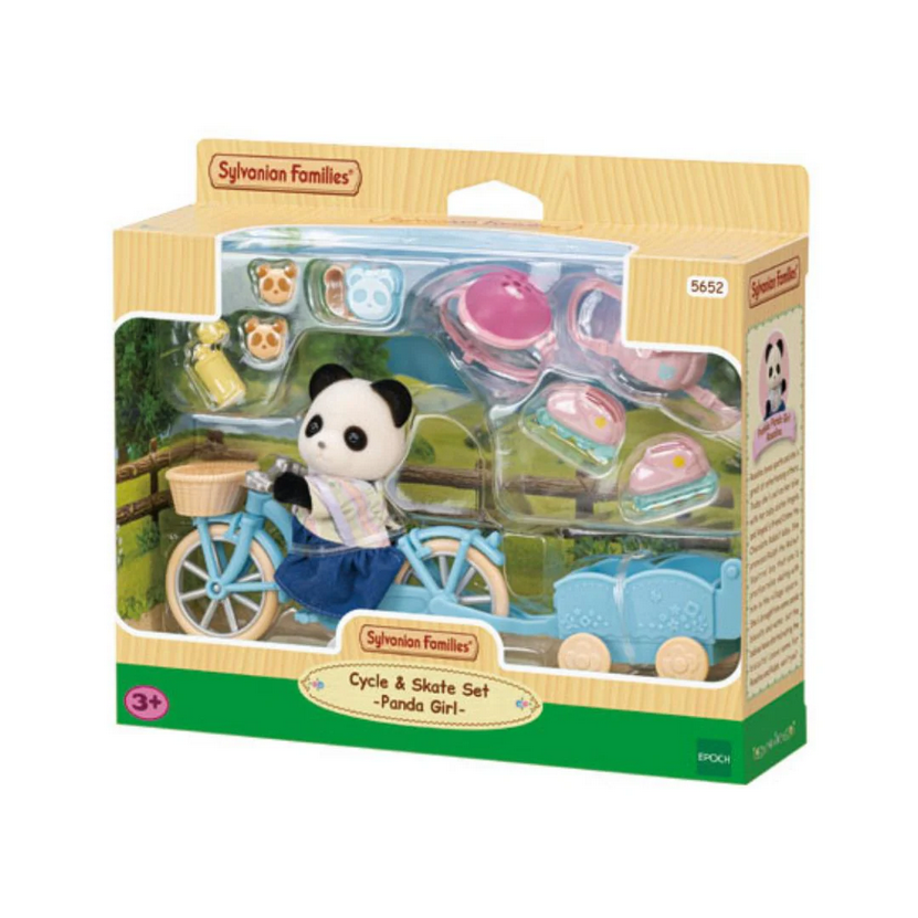 SYLVANIAN SET BICI E PATTINI: RAGAZZA PANDA 5652