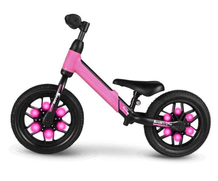 QPLAY BALAN BIKE SPARK LED 12 3/6 ANNI 30 KG PINK