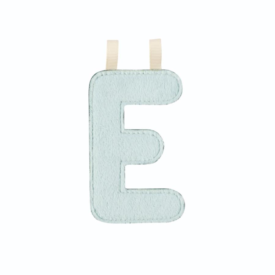 LILLIPUTIENS LETTERA E IN TESSUTO BLU FOSFORESCENTE 83864