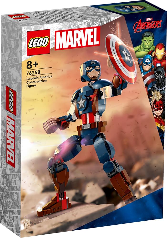 LEGO SUPER HEROES MARVEL PERSONAGGIO DI CAPTAIN AMERICA 76258
