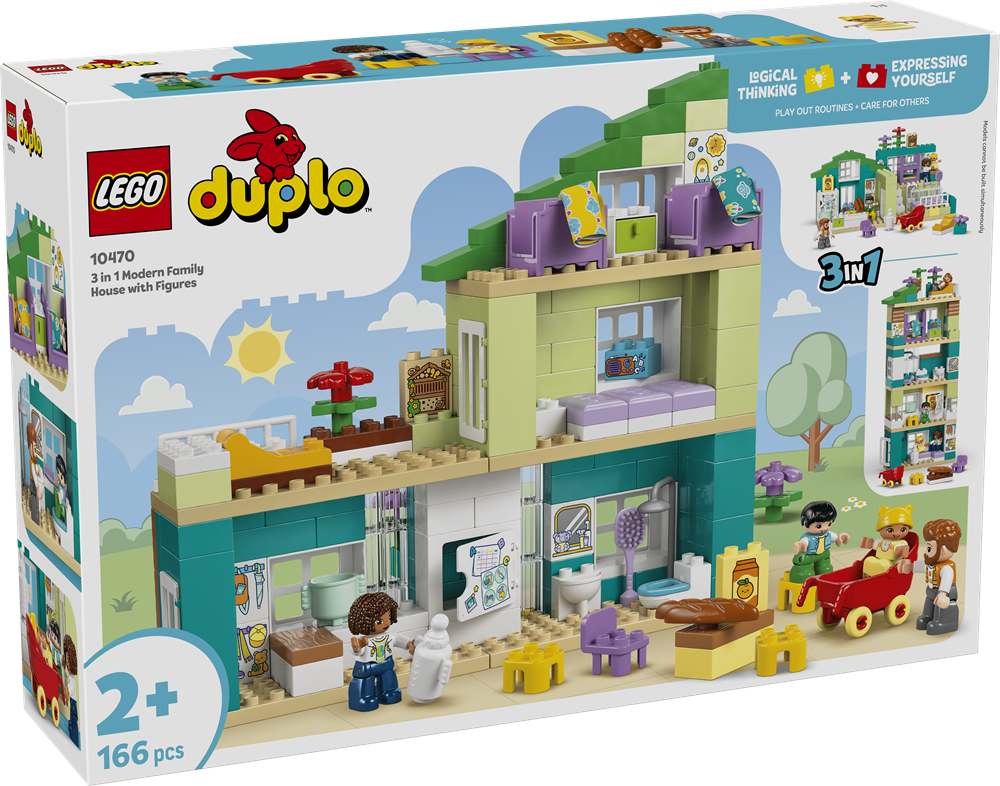LEGO DUPLO TOWN CASA FAMILIARE MODERNA 3 IN 1 CON PERSONAGGI 10470
