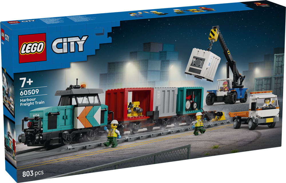 LEGO CITY TRENO MERCI PORTUALE CON GRU E CAMION 60509