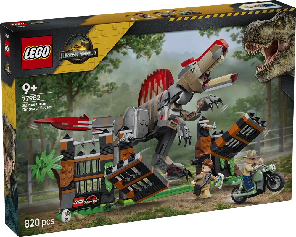 LEGO JURASSIC WORLD FUGA DAL DINOSAURO SPINOSAURO 77982