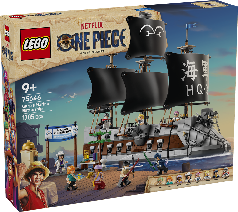 LEGO ONE PIECE LA NAVE DA GUERRA DI GARP 75646