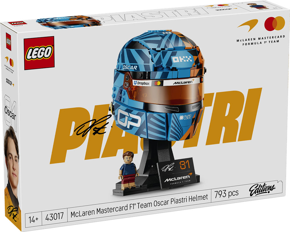 LEGO EDITIONS CASCO DI OSCAR PIASTRI MCLAREN MASTERCARD F1 TEAM 43017