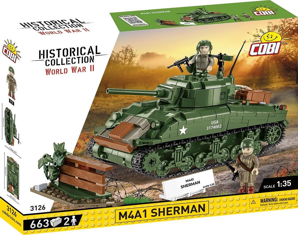 COBI HISTORICAL COLLECTION WWII M4A1 SHERMAN 3126