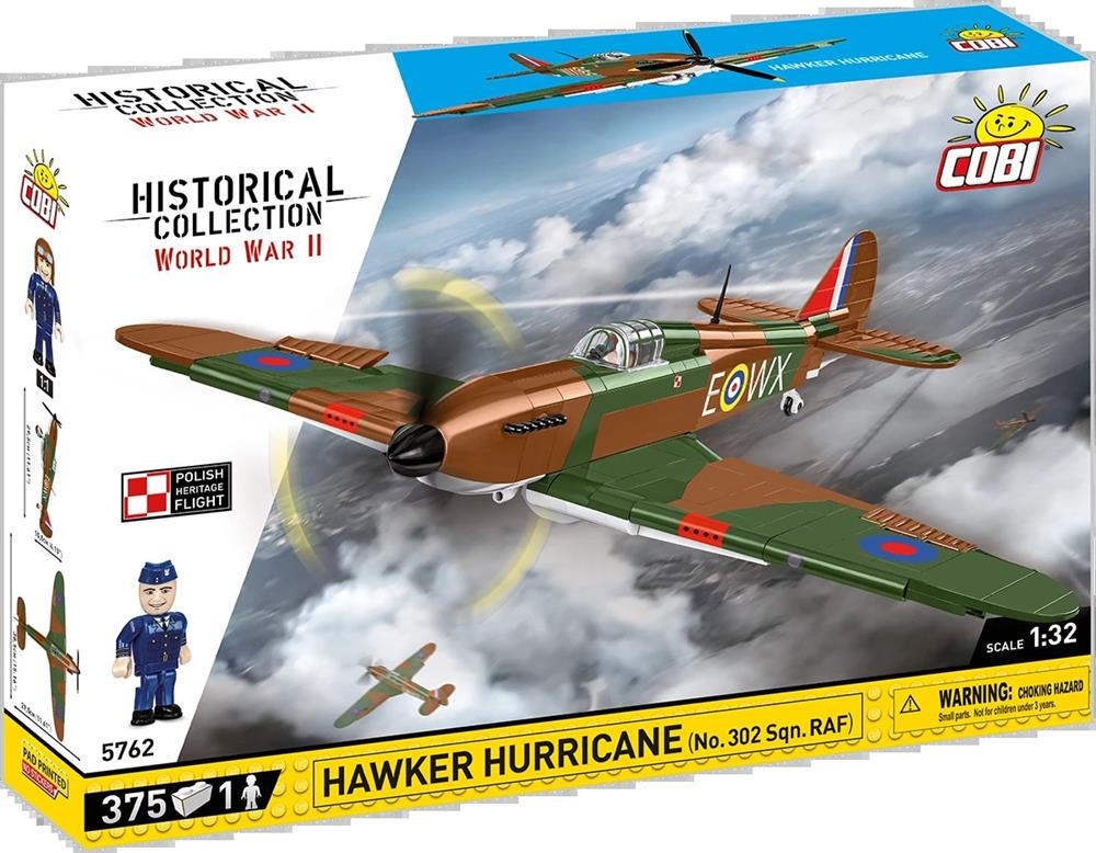 COBI HISTORICAL COLLECTION WWII HAWKER HURRICANE NO 302 SQN RAF 5762