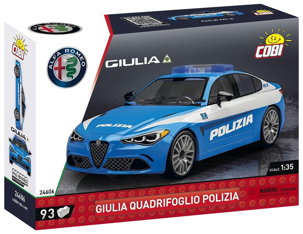 COBI CARS ALFA ROMEO GIULIA QUADRIFOGLIO POLIZIA 24606