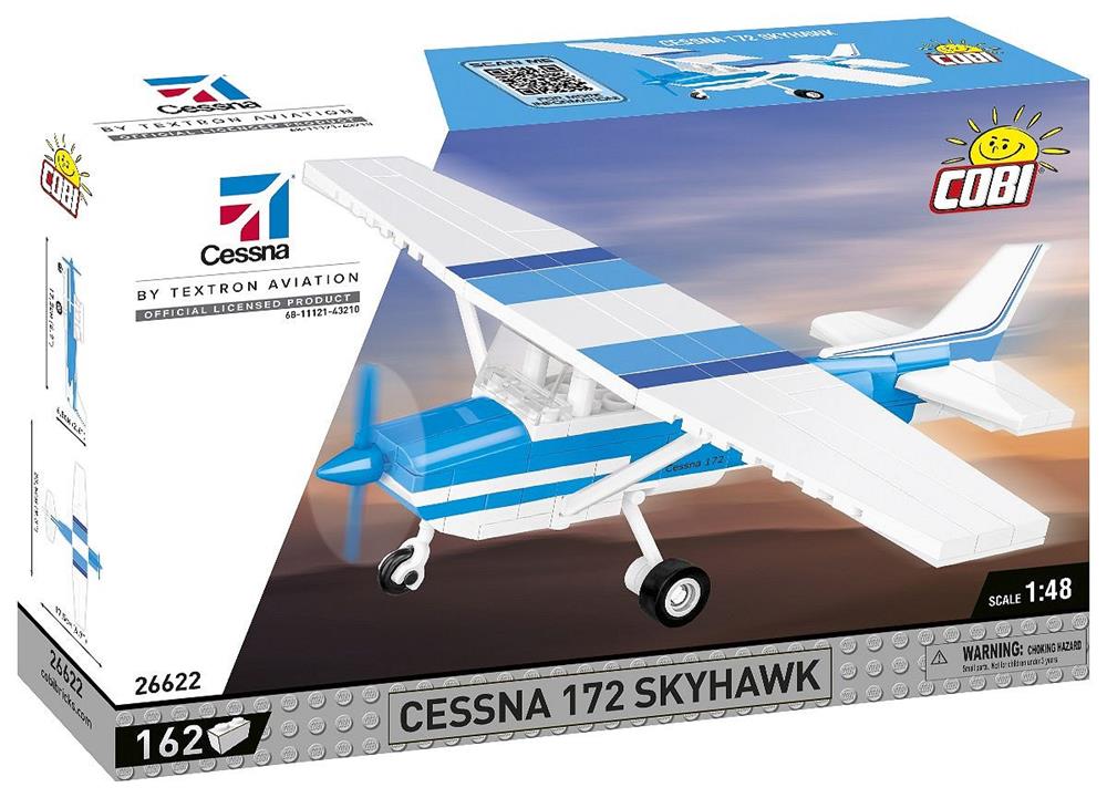 COBI HISTORICAL COLLECTION WWII CESSNA 172 SKYHAWK-WHITE-BLUE 26622