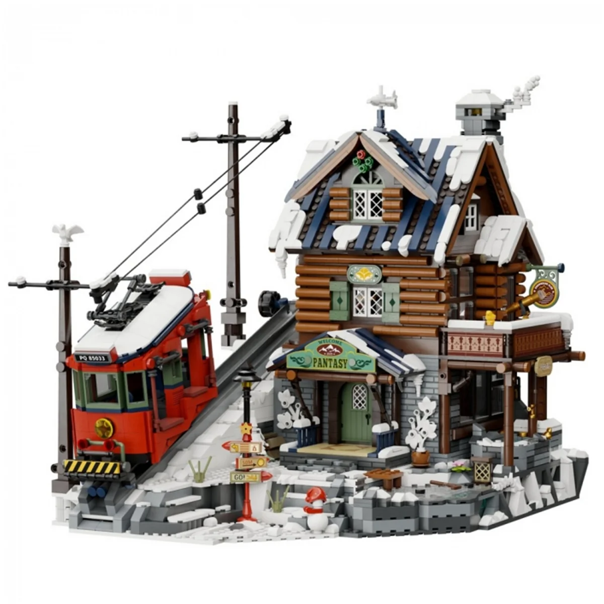 PANTASY SET DI MATTONCINI EDIFICI MODULARI - LA BAITA DI MONTAGNA PAN85033