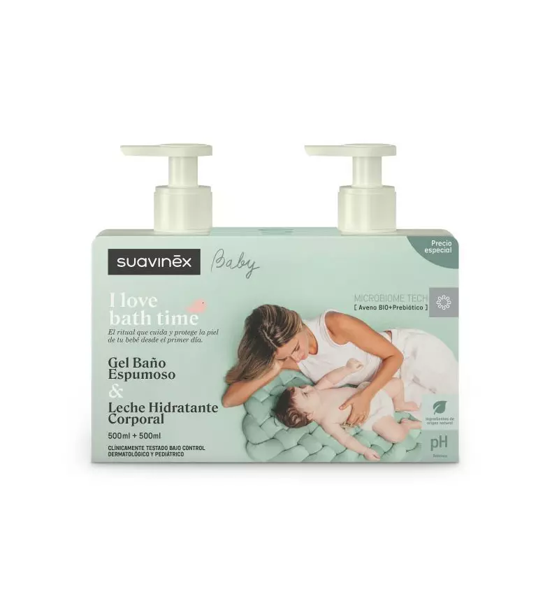 SUAVINEX BIPACK BAGNOSCHIUMA GEL 500ML E LATTE CORPO IDRATANTE 500 ML 309223
