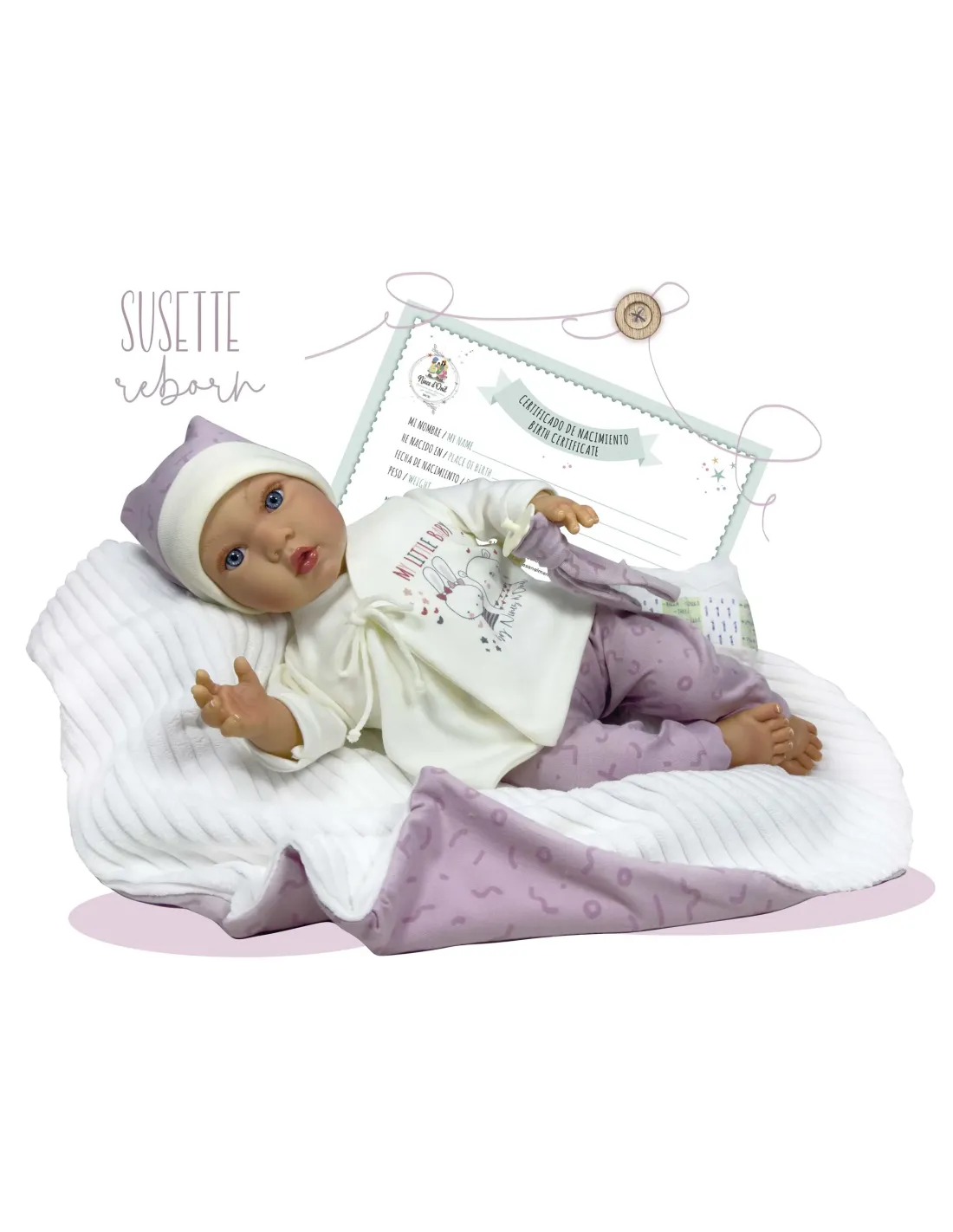 NINES D'ONIL BAMBOLA SUSETTE REBORN 48CM 48 CM 0265