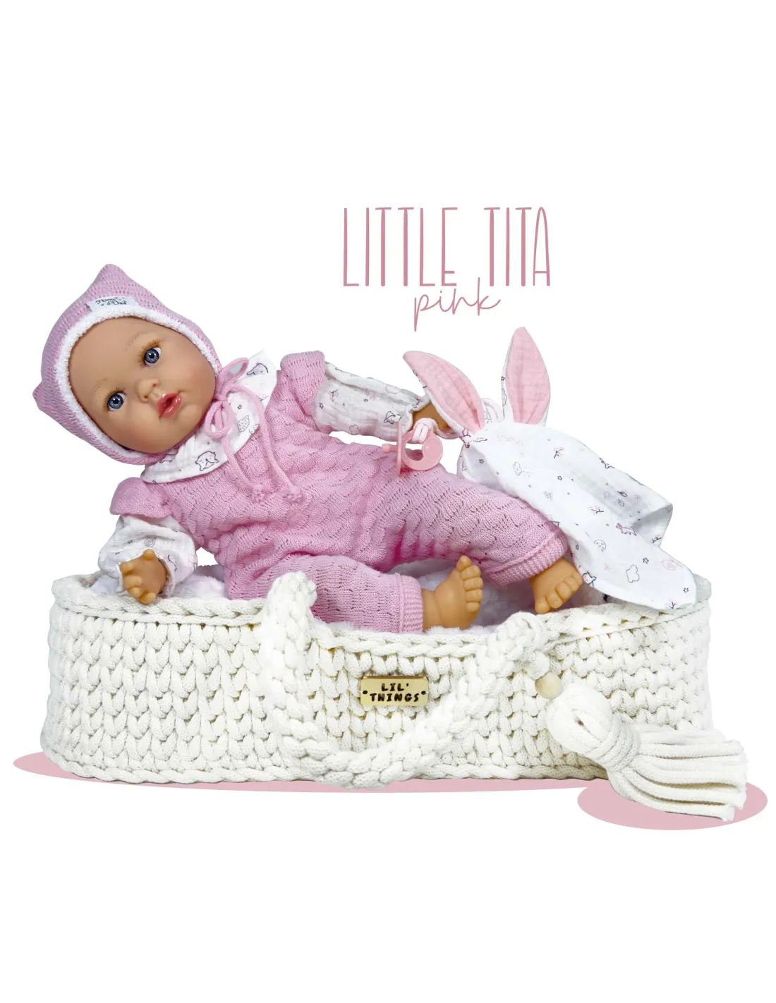 NINES D'ONIL BAMBOLA LITTLE TITA PINK  40 CM 4442