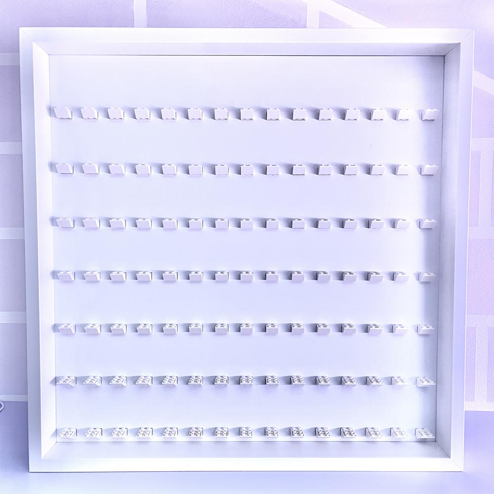 BRICK FRAME CORNICE ESPOSITIVA BIG FRAME LEGO WHITE EDITION