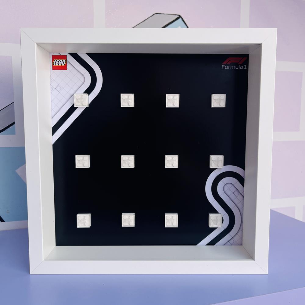 BRICK FRAME CORNICE FORMULA FRAME MICRO F1 EDITION PER SET LEGO 71049 - BIANCA